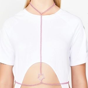 Dolls Kill Pink Body Chain